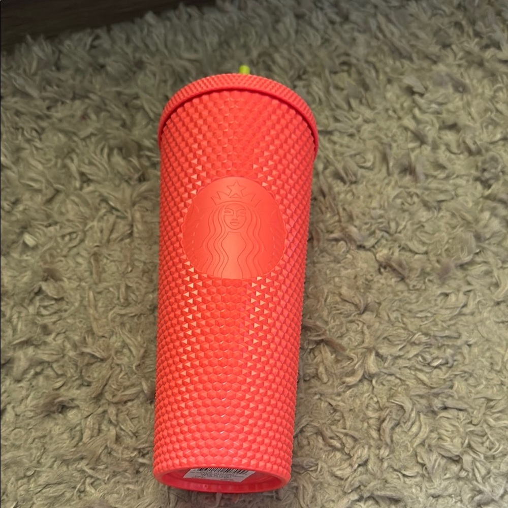 Starbucks Bright pink Tumbler with Textured Design